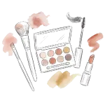 Makeup — brushes and palette