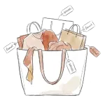 Shopping — tote bag with purchases