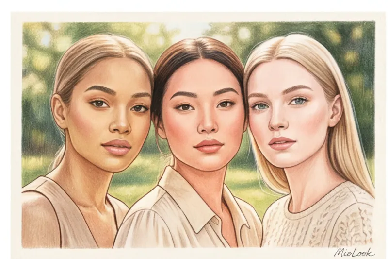 The ideal hair color for the spring color type: warm shades