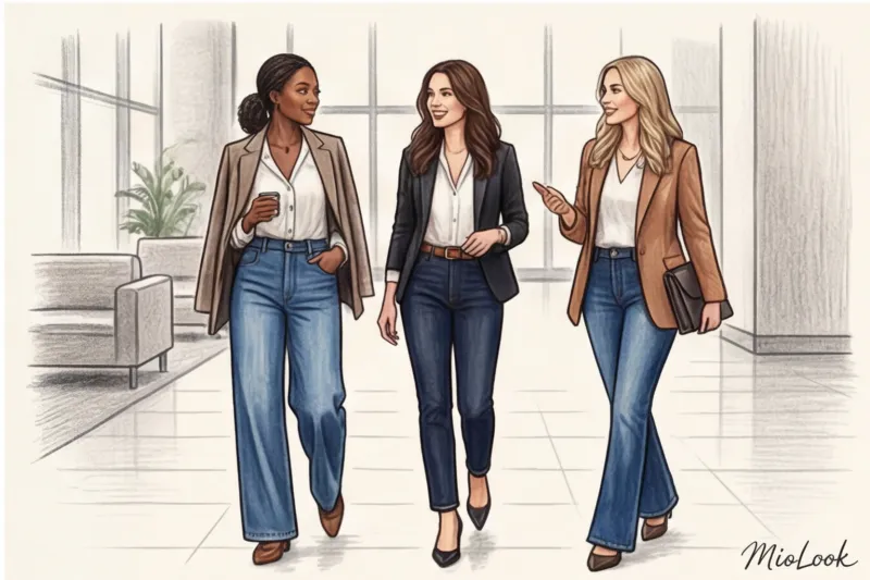 Джинсы в офисе: какие модели допустимы по дресс-коду и с чем их носить - 9