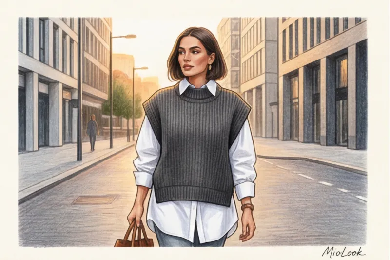 З чим носити в'язаний жилет: ідеї модних образів