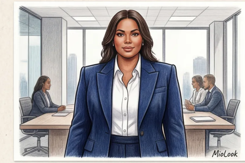 Деловой гардероб plus size: стильные образы для офиса - 7