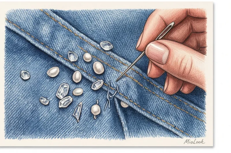 Декор стразами, жемчугом и бусинами: гламурный апсайклинг - 9