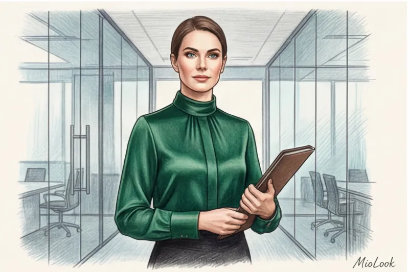 Закрытые блузки и рубашки: идеальный верх для строгого дресс-кода - 7