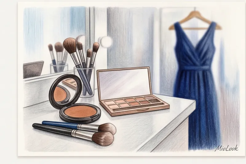 Макияж под синее платье: лучшие решения для глаз и губ - 7