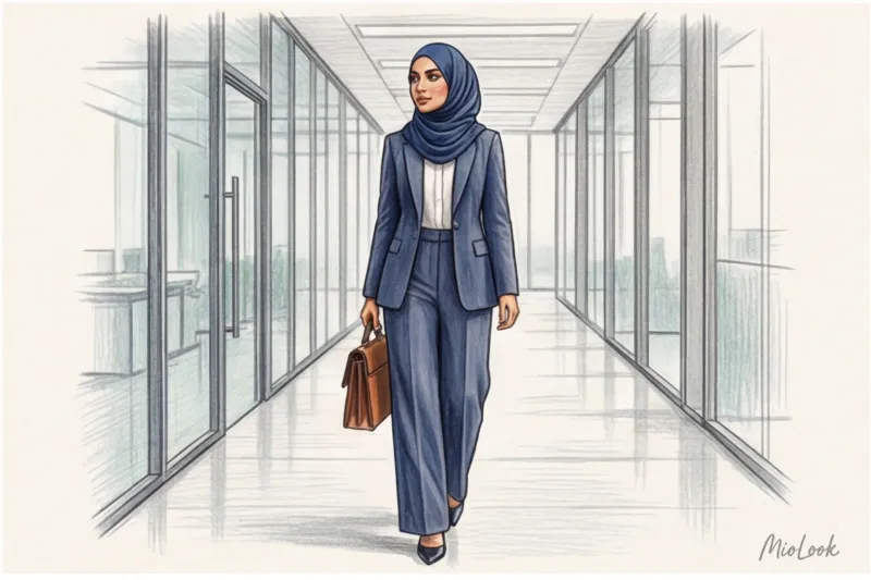 Деловой стиль в modest fashion: закрытые образы для офиса - 9