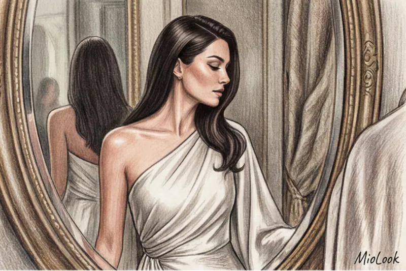 Асимметрия в образе: выбираем прическу под платье на одно плечо - 2