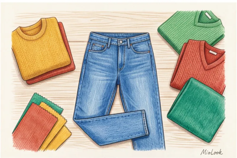 Цветовые сочетания с денимом: какие оттенки лучше всего смотрятся с синими джинсами - 2