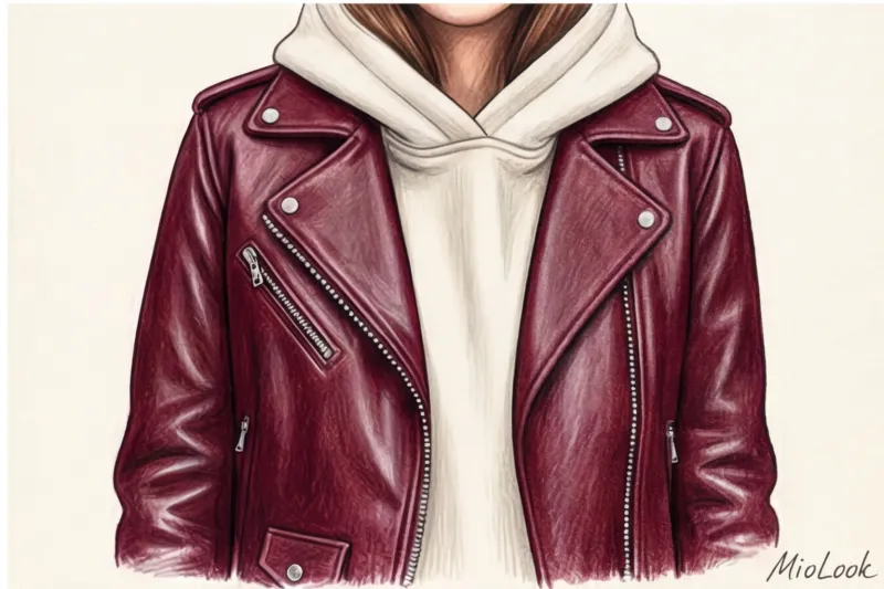 Худи с кожаной курткой: дерзкие повседневные образы - 9