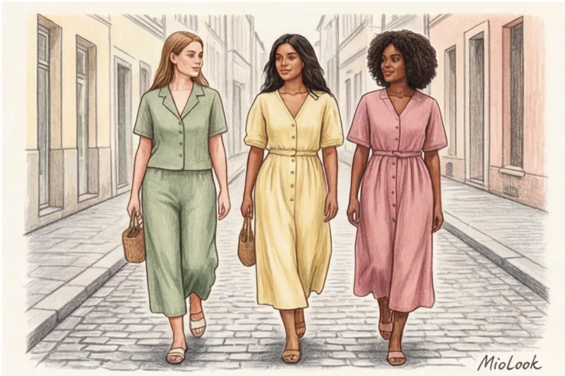 Летняя капсула в стиле Cottagecore: льняные платья, кружево и панамы - 9