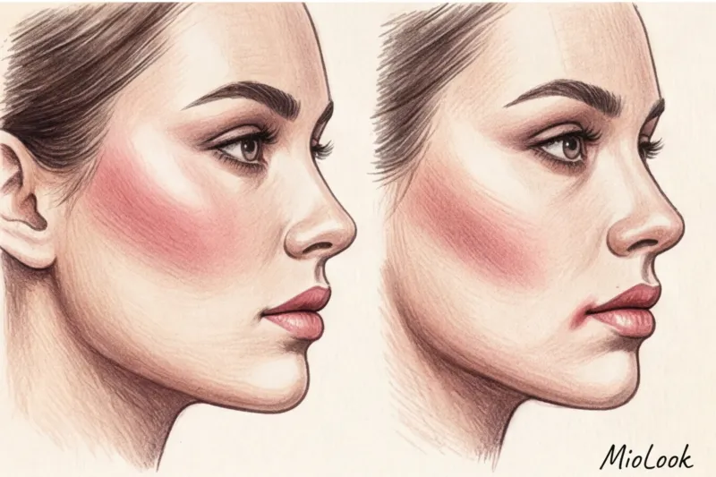 Куда наносить румяна: схемы для каждой формы лица - 8