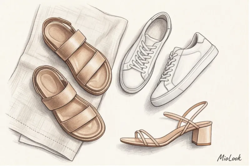 Basic summer shoes for women: from sandals to open-toe heels