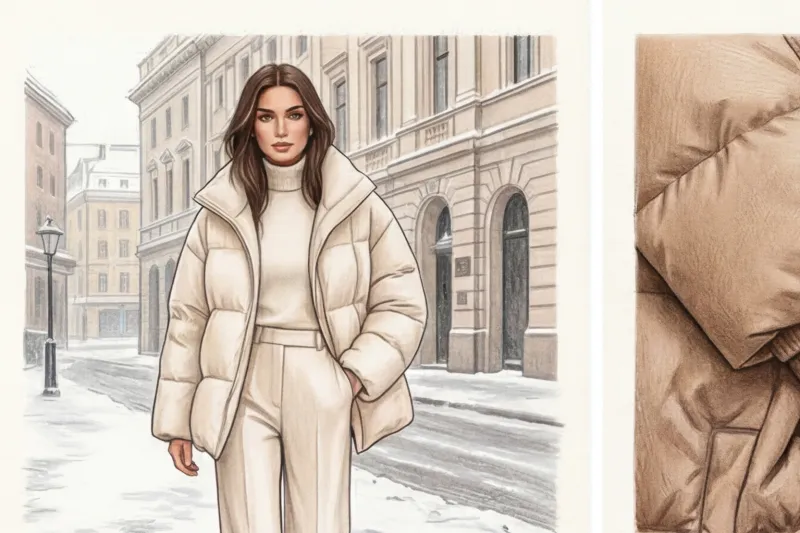 A Monochrome Winter Look: How to Look Expensive in a Down Jacket