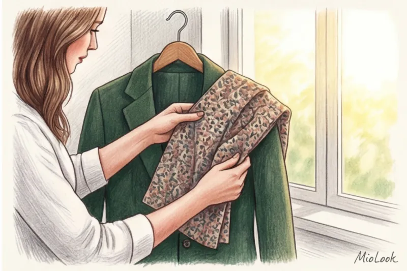 Сочетание принтов и однотонных вещей в капсульном гардеробе - 6