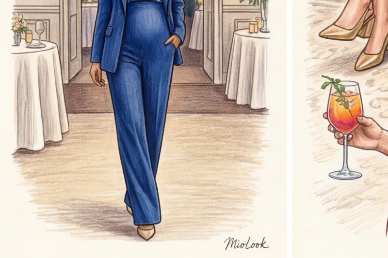 В чем пойти на свадьбу беременной гостье - 7