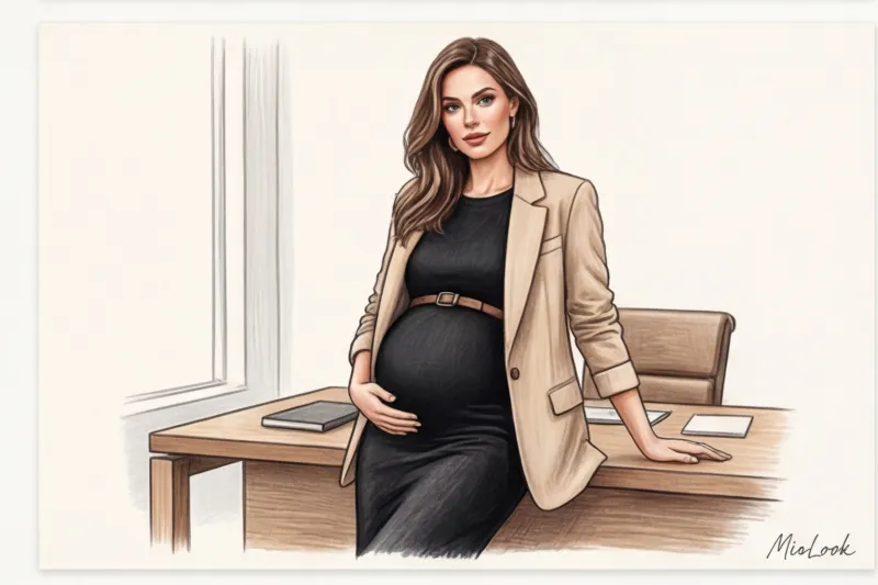 Капсульный гардероб для беременных в офис: минимум вещей, максимум образов - 4