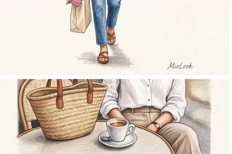 Летний стиль парижанок: платья с запахом, эспадрильи и соломенные сумки - 4