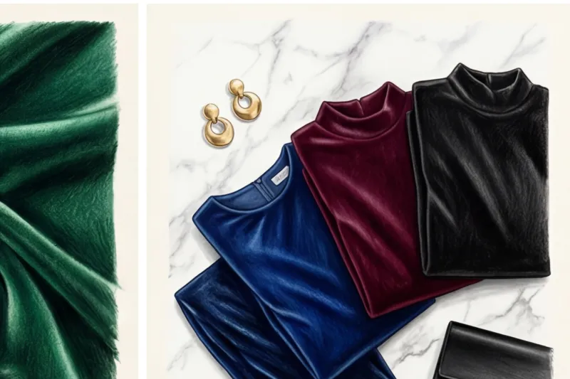 Бархатные закрытые платья: роскошный тренд для зимних торжеств - 3