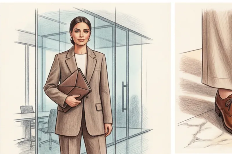 Status accessories in modest fashion for the office