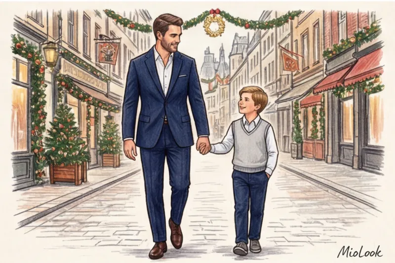 Праздничный стиль для папы и сына: от строгих костюмов до smart casual - 8