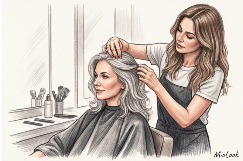 Возрастные изменения текстуры: как подобрать стрижку, скрывающую седину и поредение - 6