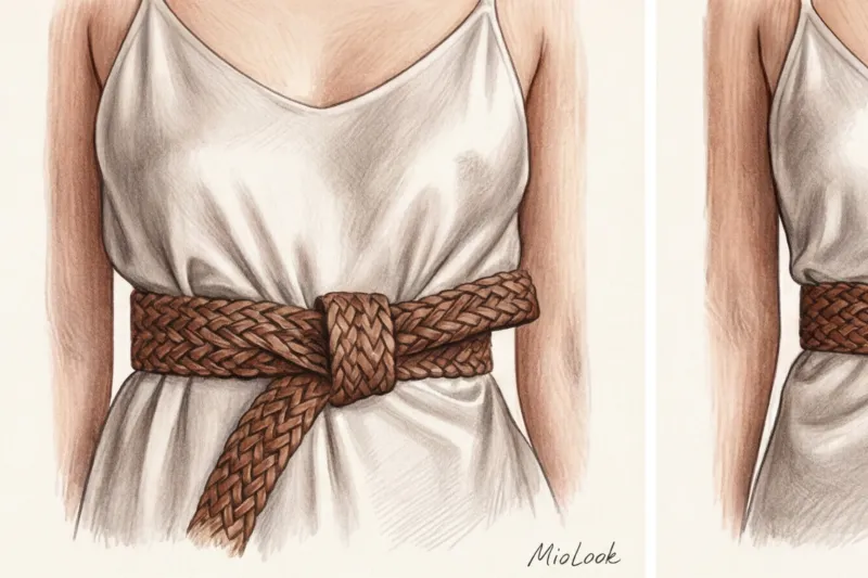 7 способов стильно завязать длинный кожаный ремень - 4