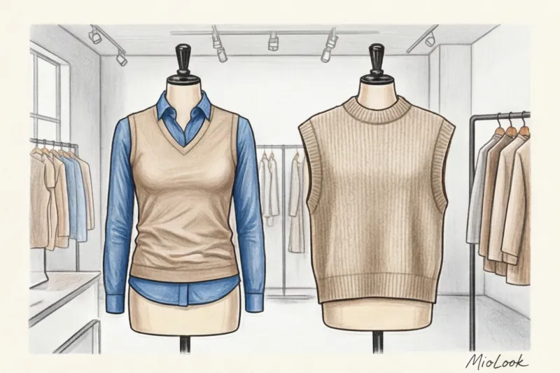 С чем носить вязаный жилет: идеи многослойных образов на каждый день - 2