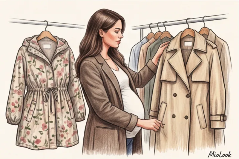 Тренчи и легкие плащи для беременных: элегантные решения - 7