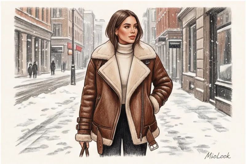 Дубленка-авиатор: как выбрать и с чем сочетать зимой - 8