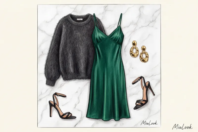 Платье-комбинация в вечернем гардеробе: идеи образов для праздника - 4