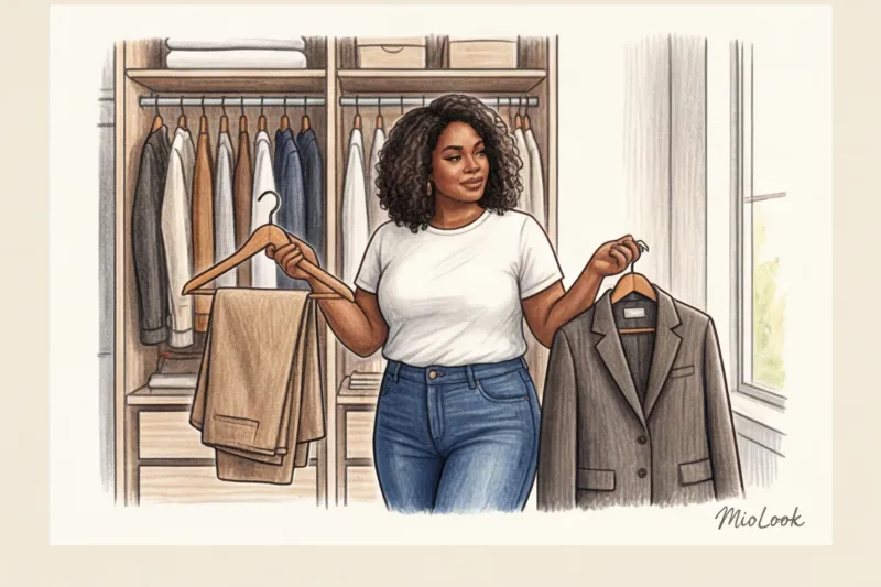 Капсульный гардероб для полных женщин: правила составления стройнящей капсулы - 8