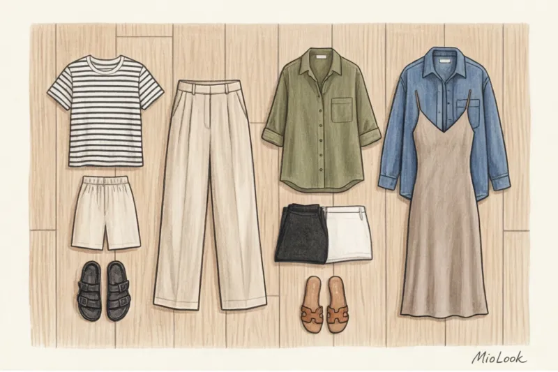 Летняя капсула для мамы в декрете: легкие и практичные образы на каждый день - 2