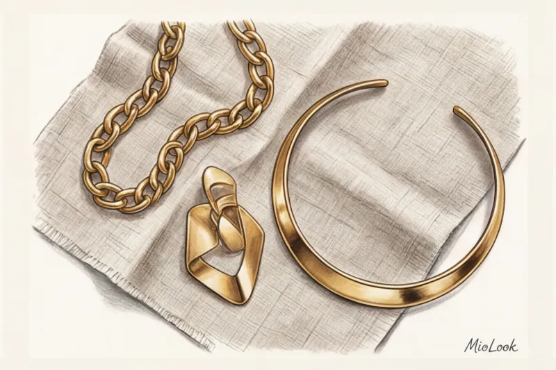 Акцентные украшения: с чем носить крупные цепи, моносерьги и чокеры - 5