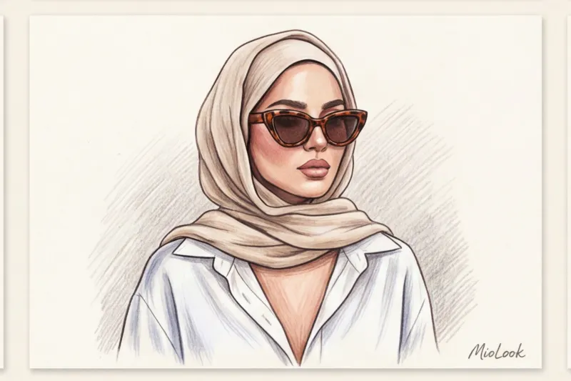 Идеальный хиджаб для вытянутого и овального лица - 5