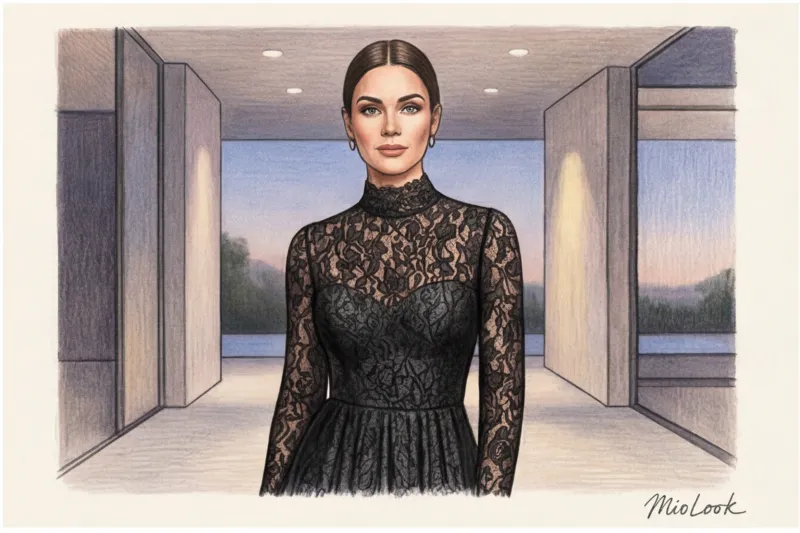 Кружевные закрытые платья: тонкая грань между скромностью и соблазном - 7