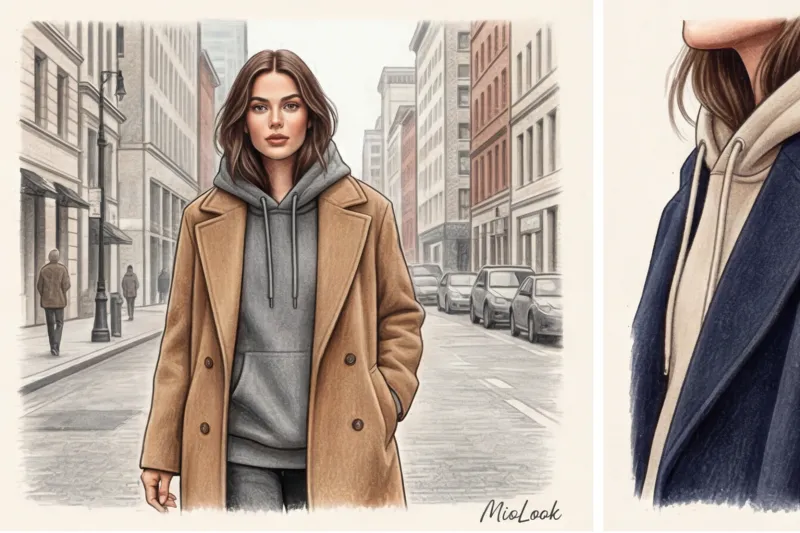 Hoodie and Coat: Women's Looks and Layering Secrets
