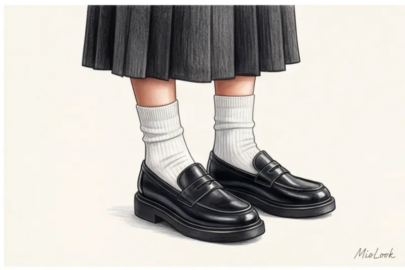 Обувь в корейском стиле: от ugly shoes до лоферов с белыми носками - 3