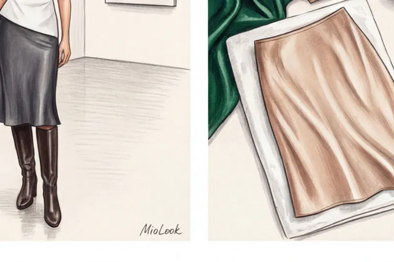 Образы с шелковой юбкой: от свидания до светского раута - 8