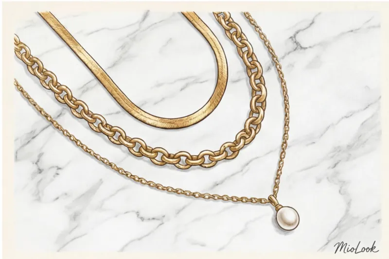 Многослойность в украшениях: как правильно сочетать цепочки на шее - 9
