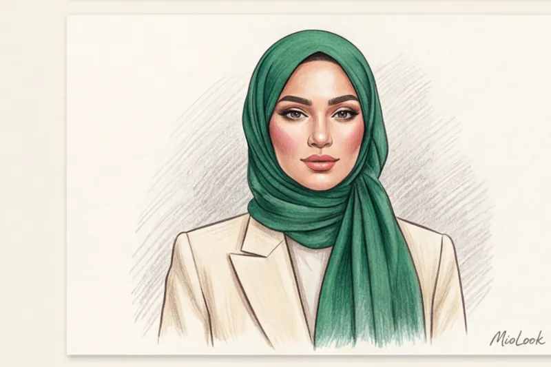 Идеальный хиджаб для вытянутого и овального лица - 4