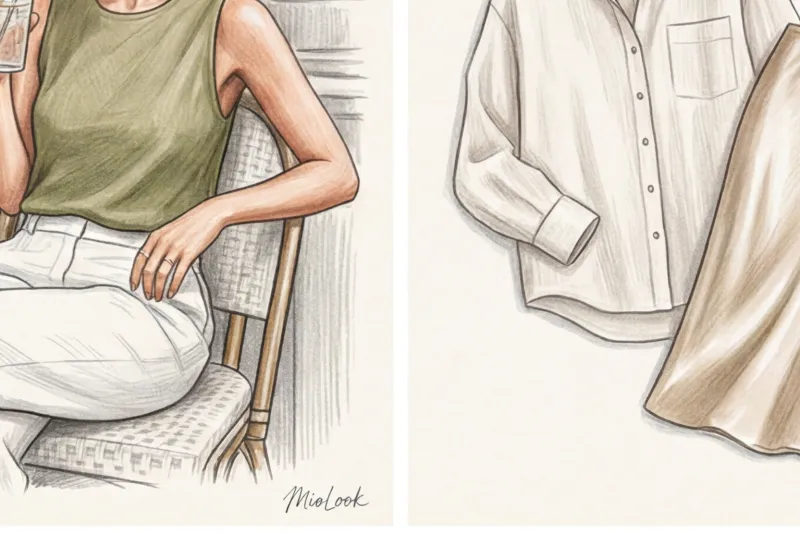 Летний гардероб Clean Girl: лен, шелк и базовые топы - 8