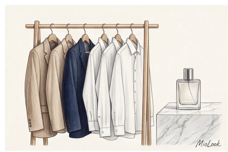 A clean scent for a minimalist's basic wardrobe.