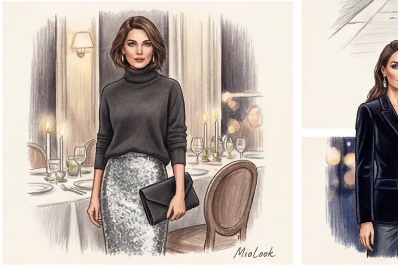 Игра фактур: шелк, бархат и пайетки в нарядной капсуле - 4