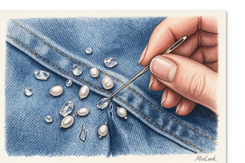 Декор стразами, жемчугом и бусинами: гламурный апсайклинг - 3