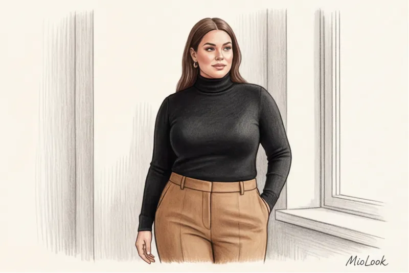 Осенний базовый гардероб для полных: тепло без объема