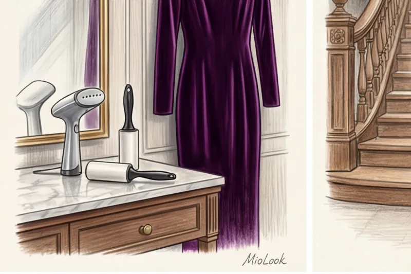 Бархатные закрытые платья: роскошный тренд для зимних торжеств - 7