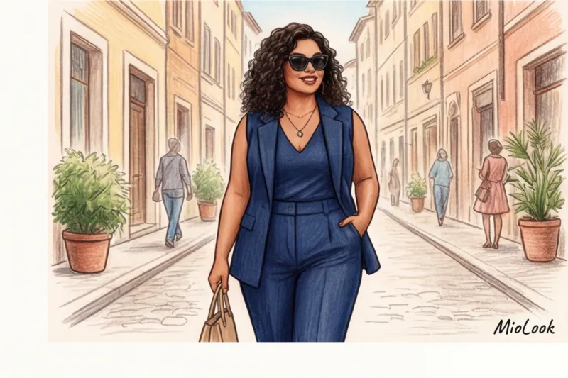 Гардероб для невысоких plus size: как скрыть объемы и вытянуть силуэт - 7