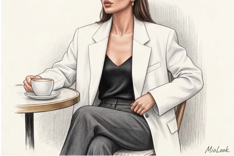 Ахроматические цвета: стильные образы с черным, белым и серым - 3