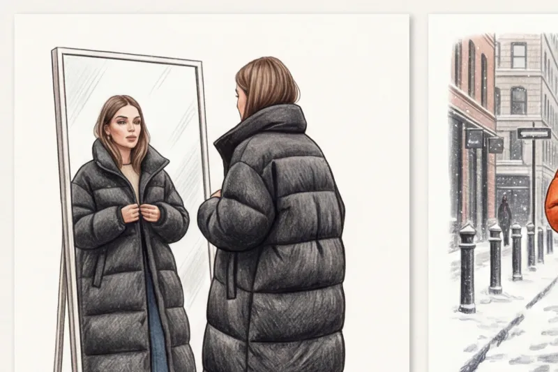 С какой обувью носить пуховик: стильные сочетания для зимы - 1