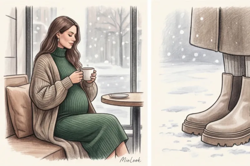 Зимние образы для беременных: как выглядеть стильно и не мерзнуть - 4